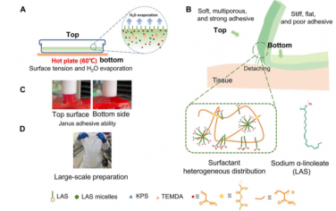 Science Advances：表面活性劑自聚集驅動α-亞油酸鈉異質分布一步合成Janus水凝膠