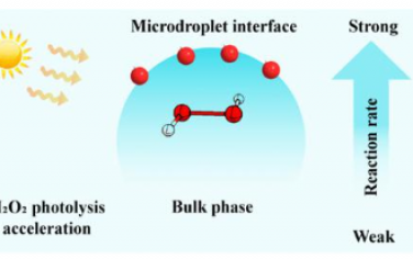 JACS：微滴空氣-水界面處 H2O2 的加速光解