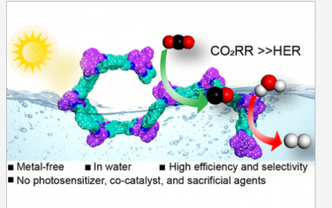 JACS：具有內(nèi)部分子自由體積的多孔納米結(jié)構(gòu)在水中選擇性無金屬CO2光還原