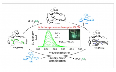 Nature Chemistry：熵驅動的電荷轉移絡合產生熱激活延遲熒光和高效OLED