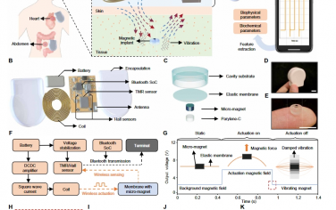 Science Advances：毫米級磁性植入物與用于無線生物物理和生化傳感的全集成可穿戴設備配對