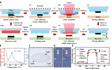 Science Advances：具有優(yōu)異的粘合增強和減粘能力的激光誘導粘合劑，適用于微芯片的轉移印刷